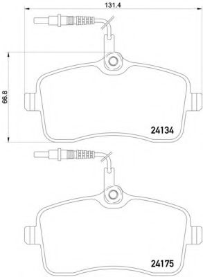 Imagine set placute frana,frana disc BREMBO P 61 109