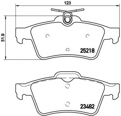 Imagine set placute frana,frana disc BREMBO P 61 110