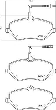 Imagine set placute frana,frana disc BREMBO P 61 119