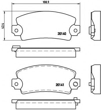 Imagine set placute frana,frana disc BREMBO P 68 004