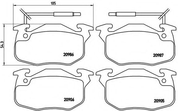 Imagine set placute frana,frana disc BREMBO P 68 010