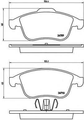 Imagine set placute frana,frana disc BREMBO P 68 046