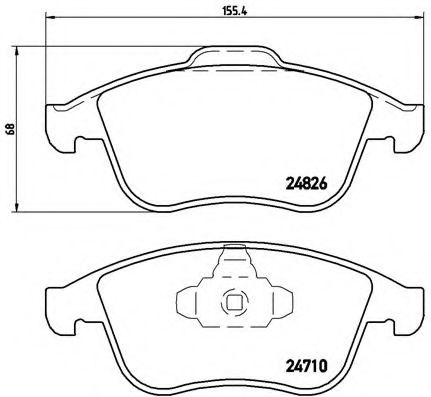 Imagine set placute frana,frana disc BREMBO P 68 052