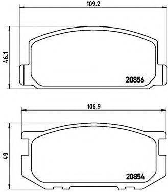 Imagine set placute frana,frana disc BREMBO P 83 005