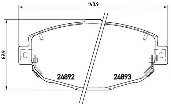 Imagine set placute frana,frana disc BREMBO P 83 104