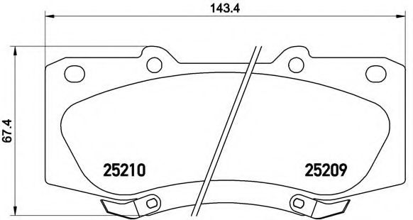 Imagine set placute frana,frana disc BREMBO P 83 140