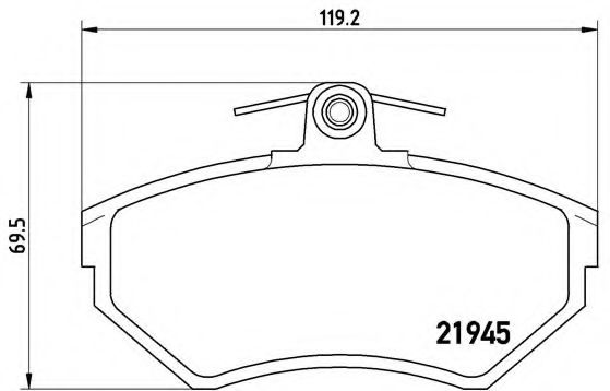 Imagine set placute frana,frana disc BREMBO P 85 032