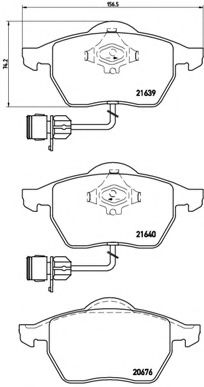 Imagine set placute frana,frana disc BREMBO P 85 040