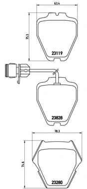 Imagine set placute frana,frana disc BREMBO P 85 054