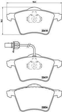 Imagine set placute frana,frana disc BREMBO P 85 062