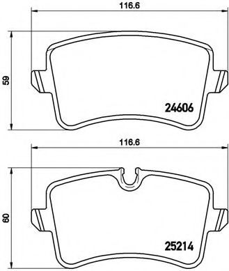 Imagine set placute frana,frana disc BREMBO P 85 118