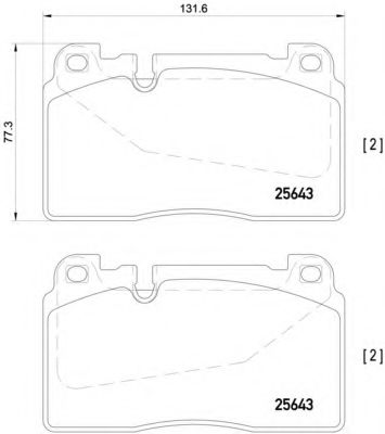 Imagine set placute frana,frana disc BREMBO P 85 123