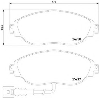 Imagine set placute frana,frana disc BREMBO P 85 131