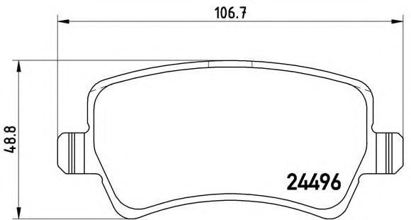 Imagine set placute frana,frana disc BREMBO P 86 021