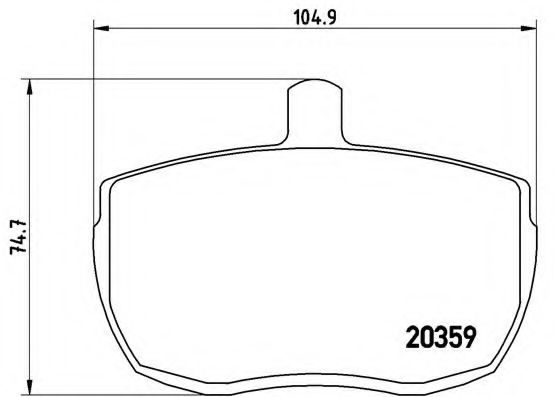 Imagine set placute frana,frana disc BREMBO P A6 001