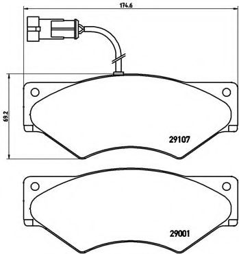 Imagine set placute frana,frana disc BREMBO P A6 018