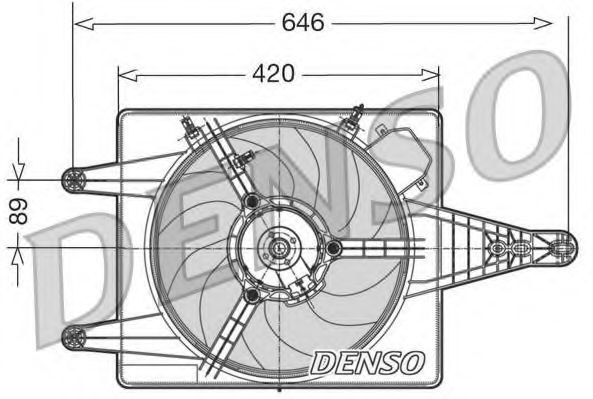 Imagine Ventilator, radiator DENSO DER01010