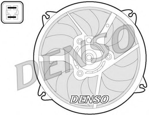 Imagine Ventilator, radiator DENSO DER07006