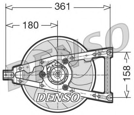 Ventilator, radiator DENSO DER09011