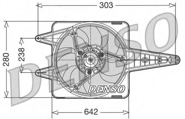 Ventilator, radiator DENSO DER09029