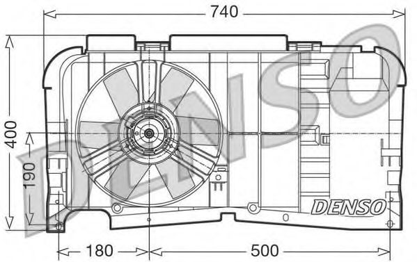 Ventilator, radiator DENSO DER21001