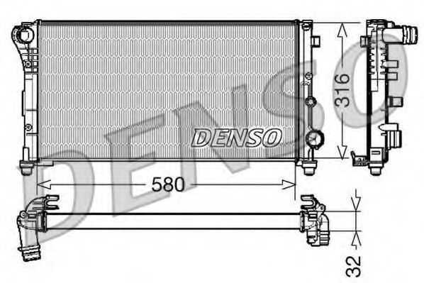 Imagine Radiator, racire motor DENSO DRM09084