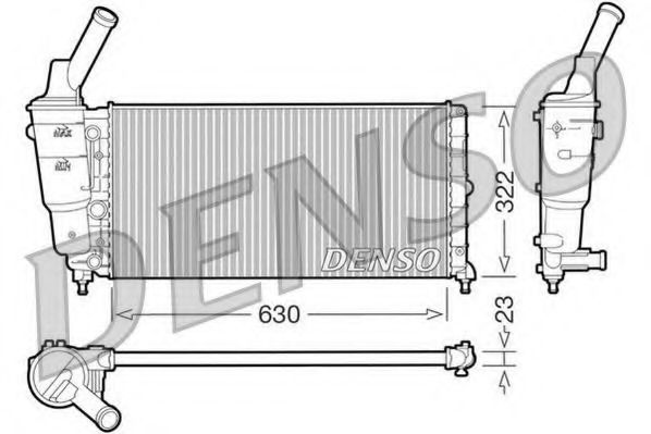 Imagine Radiator, racire motor DENSO DRM13005