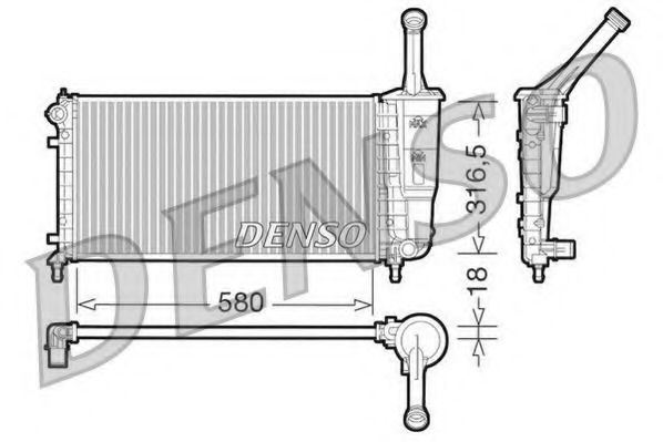 Imagine Radiator, racire motor DENSO DRM13011