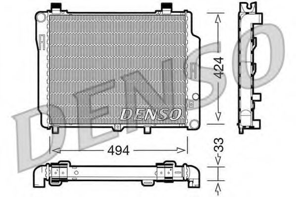 Imagine Radiator, racire motor DENSO DRM17074