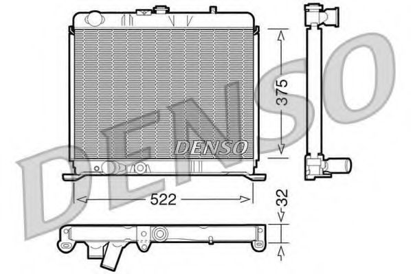 Imagine Radiator, racire motor DENSO DRM21060