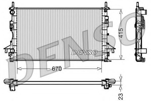 Imagine Radiator, racire motor DENSO DRM23083