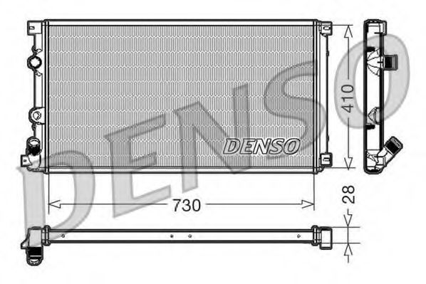 Imagine Radiator, racire motor DENSO DRM23090