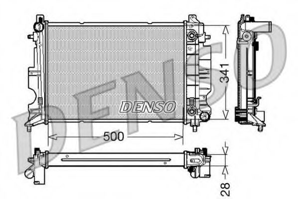 Imagine Radiator, racire motor DENSO DRM25013