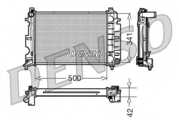 Imagine Radiator, racire motor DENSO DRM25014