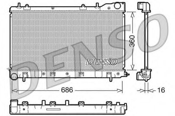 Imagine Radiator, racire motor DENSO DRM36004