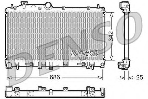 Imagine Radiator, racire motor DENSO DRM36005