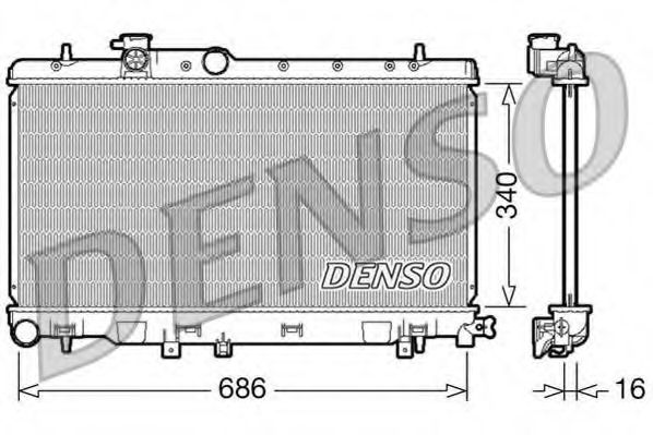 Imagine Radiator, racire motor DENSO DRM36006