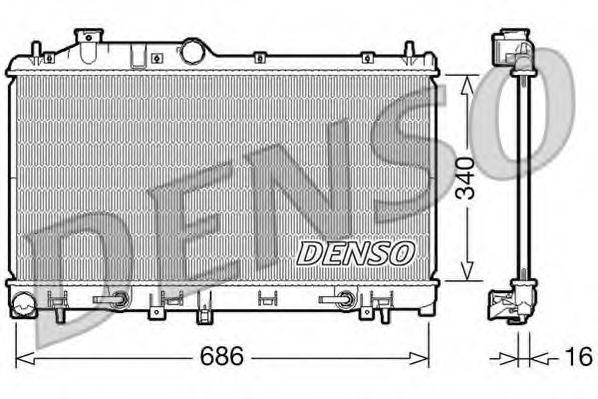 Imagine Radiator, racire motor DENSO DRM36008