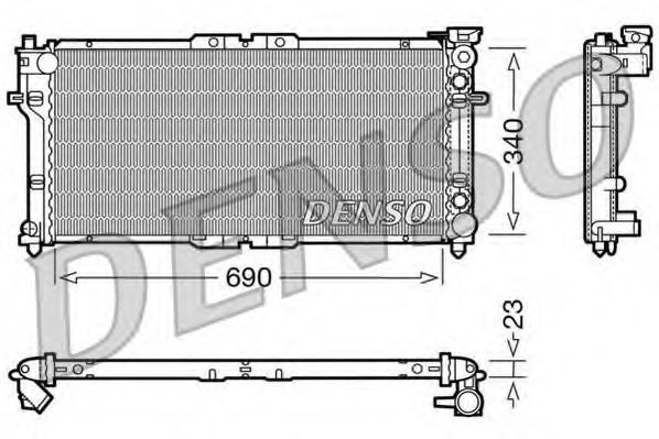 Imagine Radiator, racire motor DENSO DRM44004