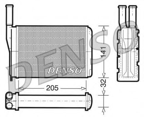 Imagine Schimbator caldura, incalzire habitaclu DENSO DRR23010