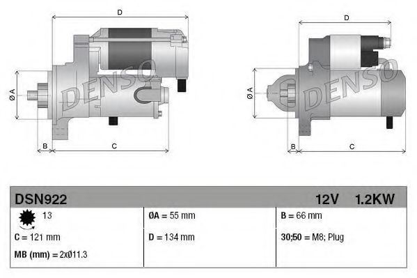 Imagine starter DENSO DSN922