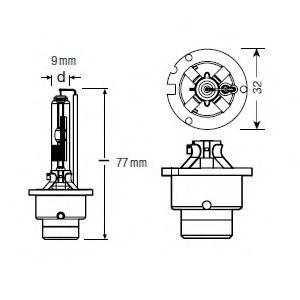 Imagine Bec, far faza lunga OSRAM 66250