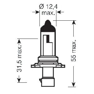 Imagine Bec, far faza lunga OSRAM 9006XS