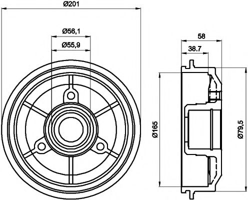 Imagine Tambur frana MINTEX MBD026