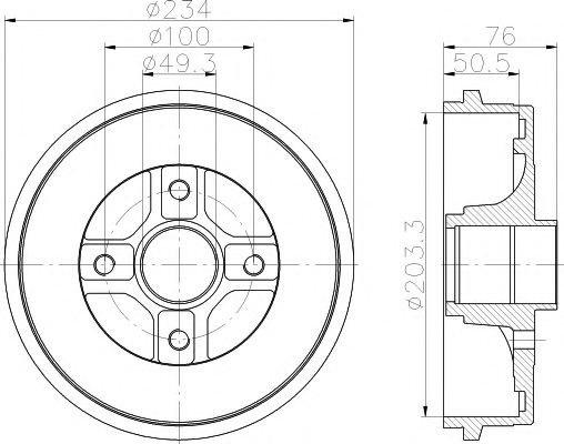 Imagine Tambur frana MINTEX MBD317