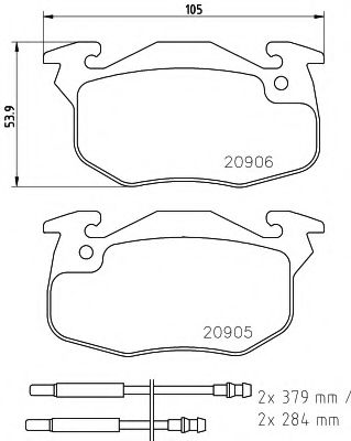 Imagine set placute frana,frana disc MINTEX MDB1519