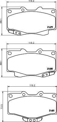 Imagine set placute frana,frana disc MINTEX MDB1647