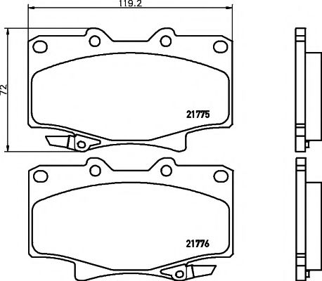 Imagine set placute frana,frana disc MINTEX MDB1695