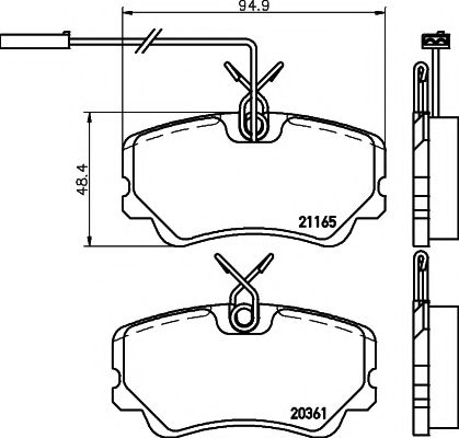 Imagine set placute frana,frana disc MINTEX MDB1706