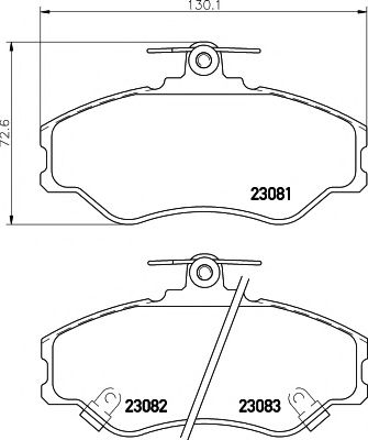 Imagine set placute frana,frana disc MINTEX MDB1762